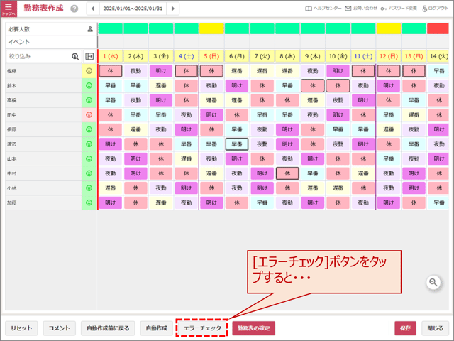 勤務表作成手順の概要(タブレット用)02-04-01-01-1