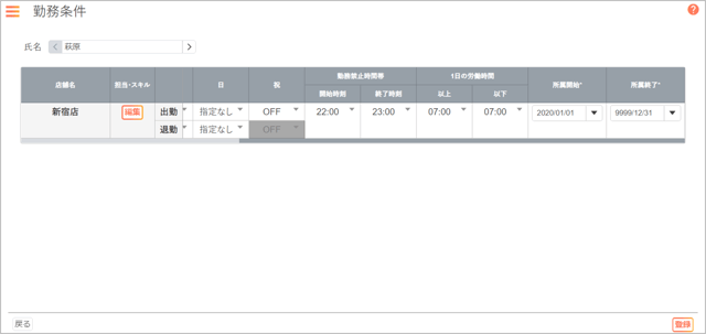 基本情報の作成手順_04_スタッフ_4_勤務条件所属日付