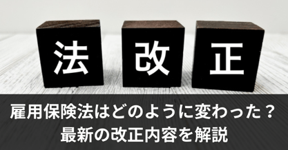 雇用保険法はどのように変わった？2024年5月の改正内容を解説