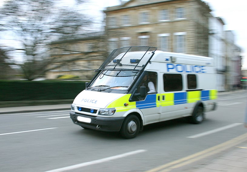police van panned